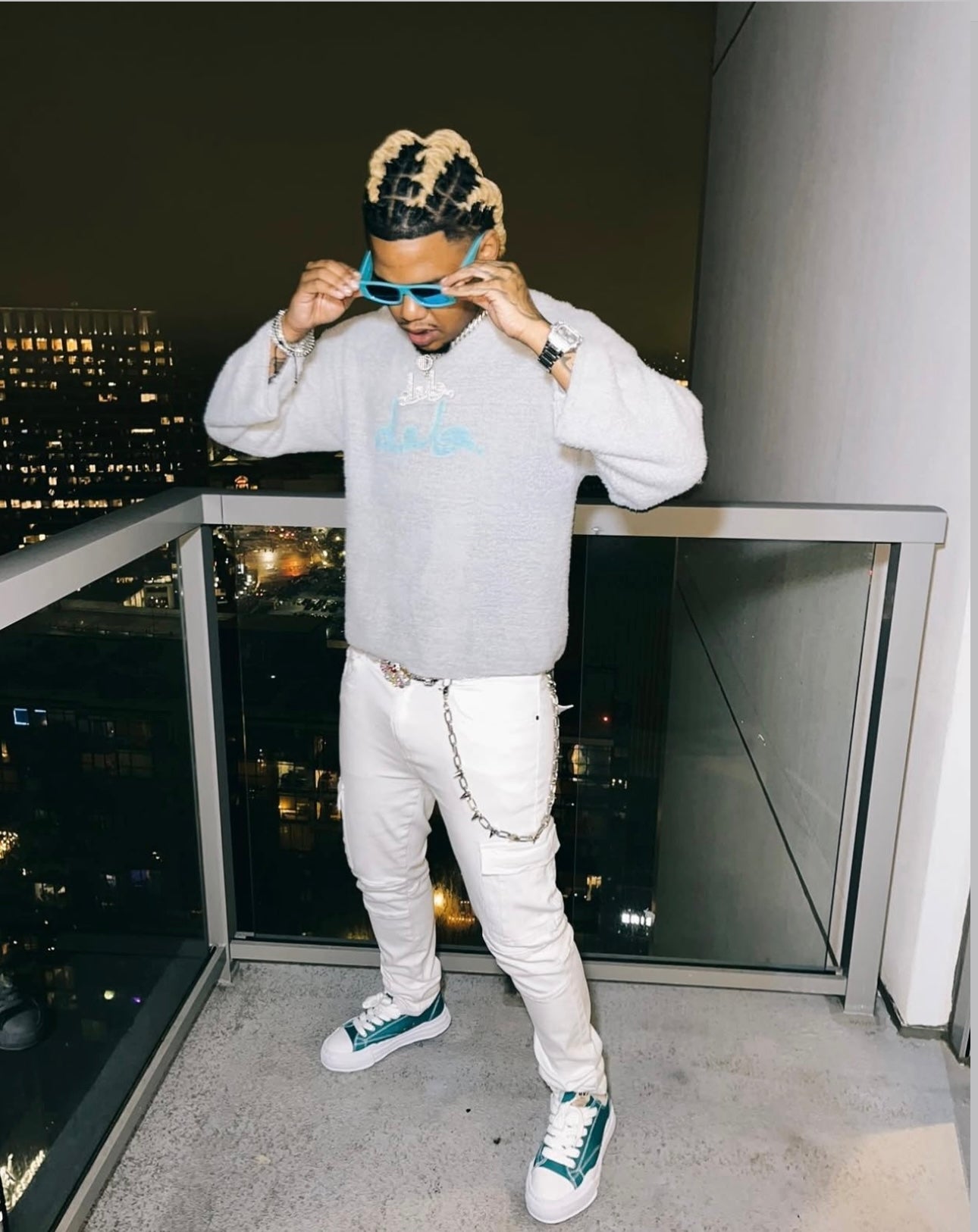 SKINNY CARGO JEANS (WHITE)